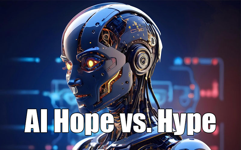 AI Android representing the AI pehnomenon.